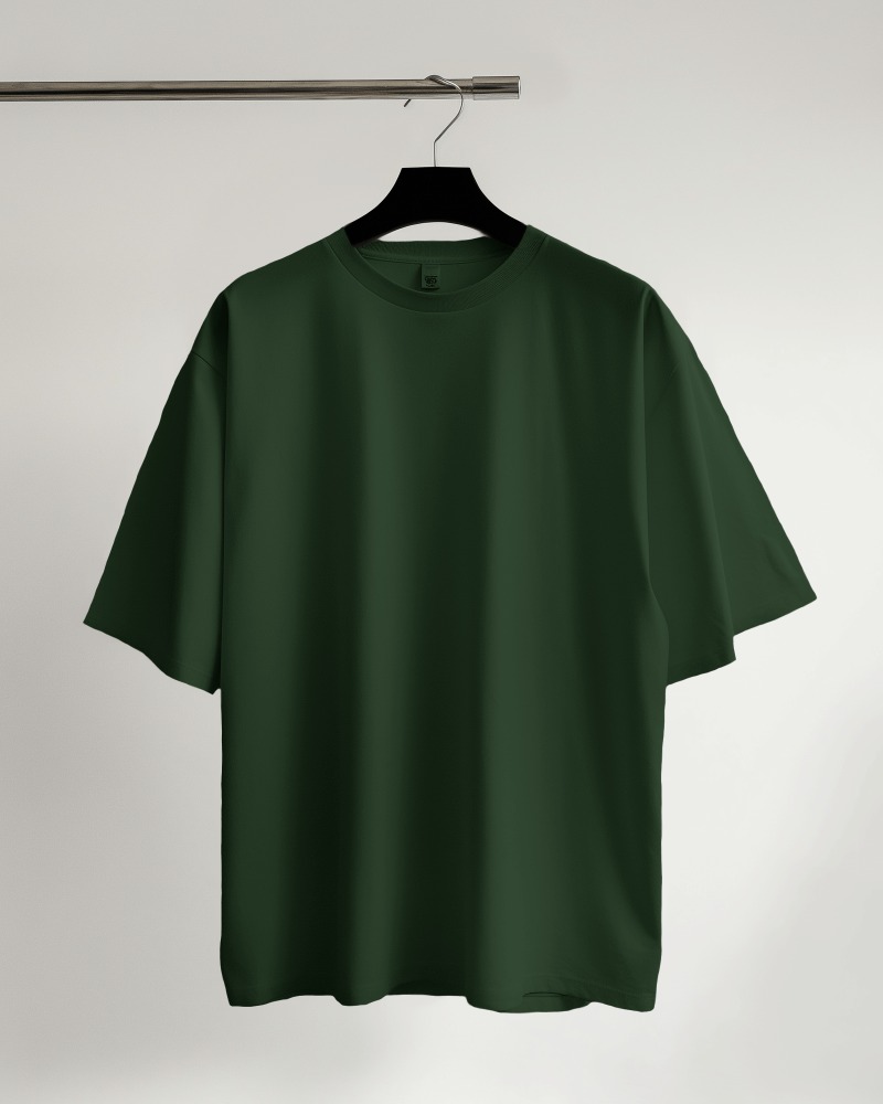 Glitzo Oversized Dropshoulder Dark Green Tshirt For Men/ Tshirt For Women / Unisex Tshirt / Tshirt For Boys / Tshirt For Girls