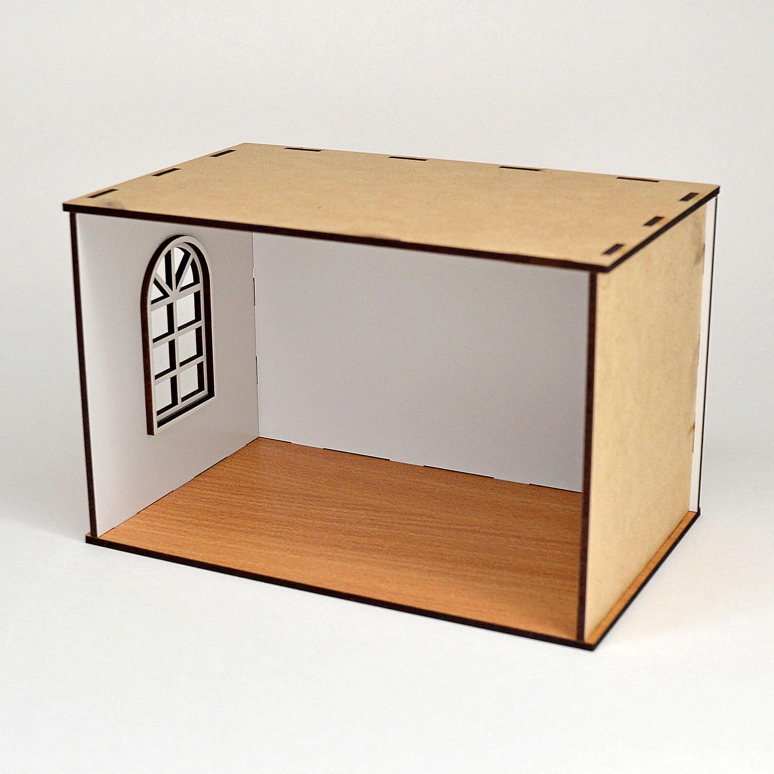 1:24 Dollhouse Roombox DIY. Doll Miniature Box. Diorama Box.
