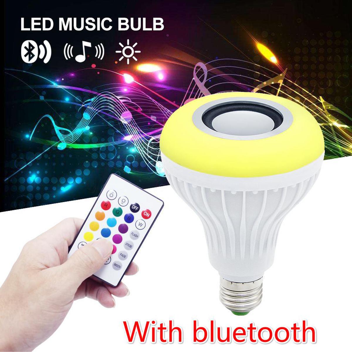 LED RGB Bluetooth Light Speaker Music Bulb with (Wireless Remote