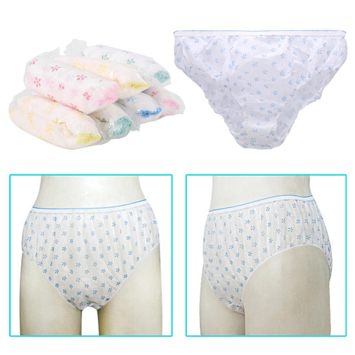 Pack Of 6 Travel Disposable Panties, Postpartum Brief Panties, Disposable Period Panties, Disposable Panties For Women And Girls, Disposable Underwear For Postpartum