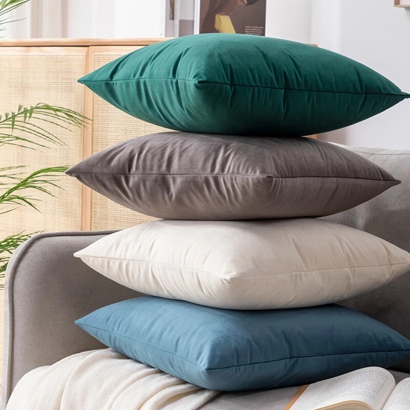 Plain Velvet Cushion Covers By Ayat Bedding