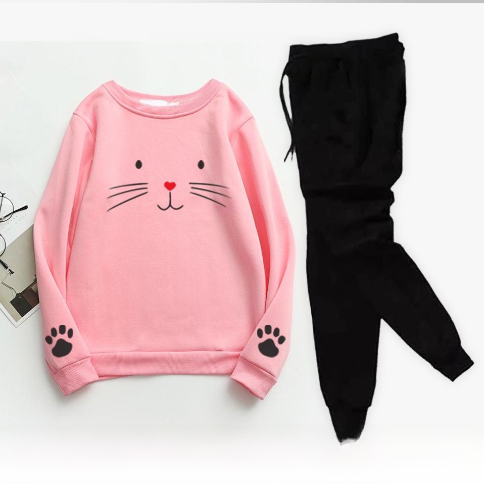 Summer Tracksuit for Girls and Women – Comfortable Cotton Set with T-Shirt and Trousers – Stylish, Breathable, and Affordable
