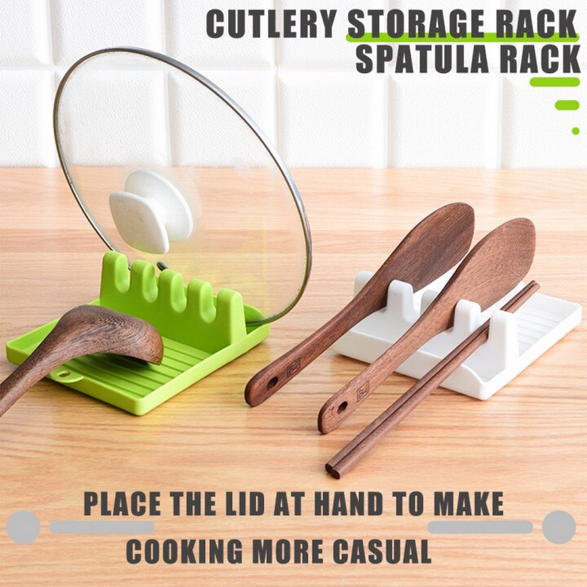 Kitchen Spatula Holders Spoon Fork Rack Shelf Lid Organizer Chopsticks