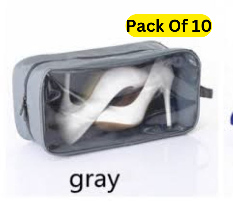 Pack of 10 Travel Shoe Organizer Bags – Durable and Space-Saving Shoe Protection