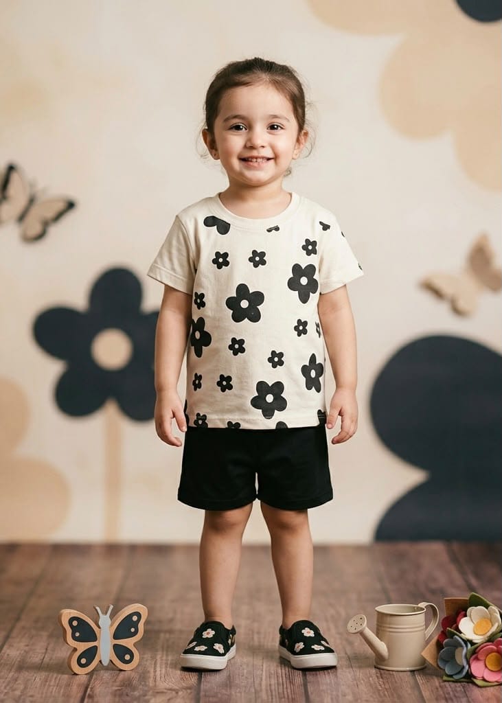 T-Shirt and Shorts Set - Comfort Fit Cotton for Kids T-Shirt & short nikr for Girls  & Boys