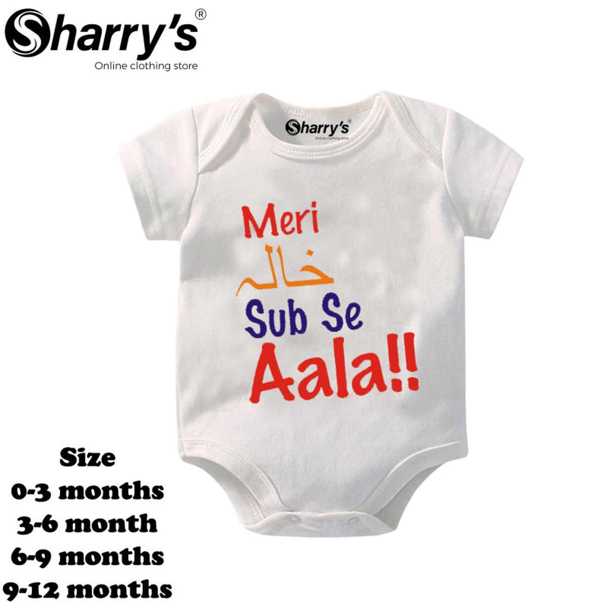 Sharrys Half Sleeves Baby Romper Bodysuit For Babies infant Onesis 0-14 Months Summer Wear Trendy Printed