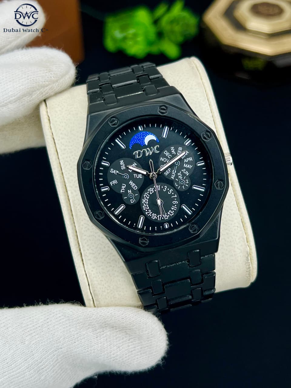 Bin-b Nautilus Watch for Men Stainless Steel Strap Quartz Watch Business and Ultra Thin Style Multiple Colors