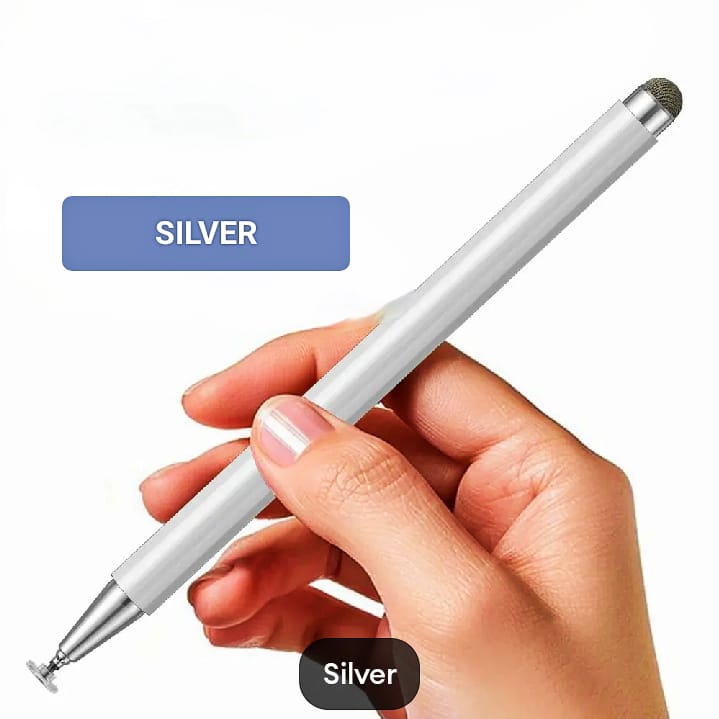 2 In 1 Universal Stylus Pen – Dual-Use Double-Headed Capacitive Silicone Disc Pencil For All Touchscreens, Android & Tablets