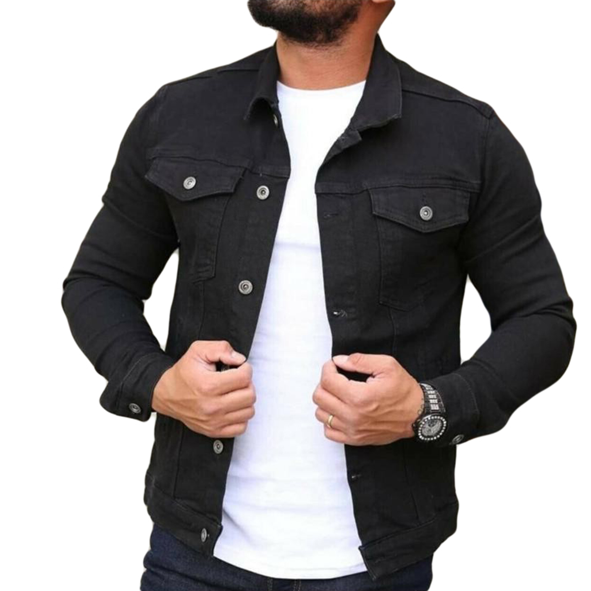 Mens Denim Jacket Lycra Best Quality By FlashStores
