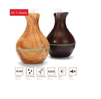 ASM Air Humidifier Maple Leaf Oil Diffuser For Home Car With Led Night ...