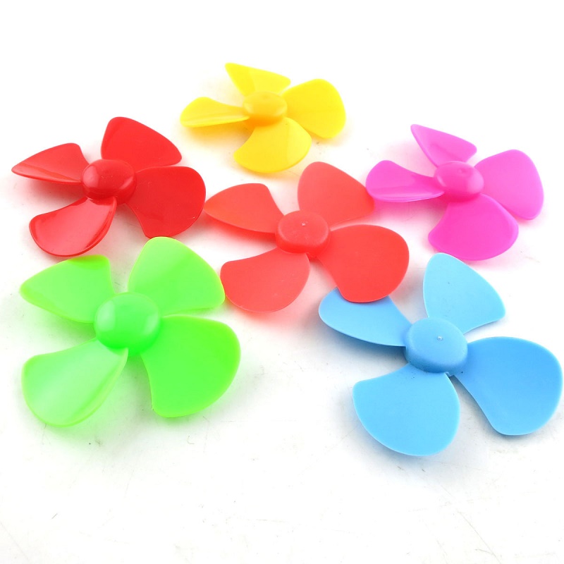 Plastic Fan for DC Motor (4Pcs Set) / DC Motor Fan DIY /  DIY 4 blade plastic fan / Propeller fan for DC Motor / Fan for student project