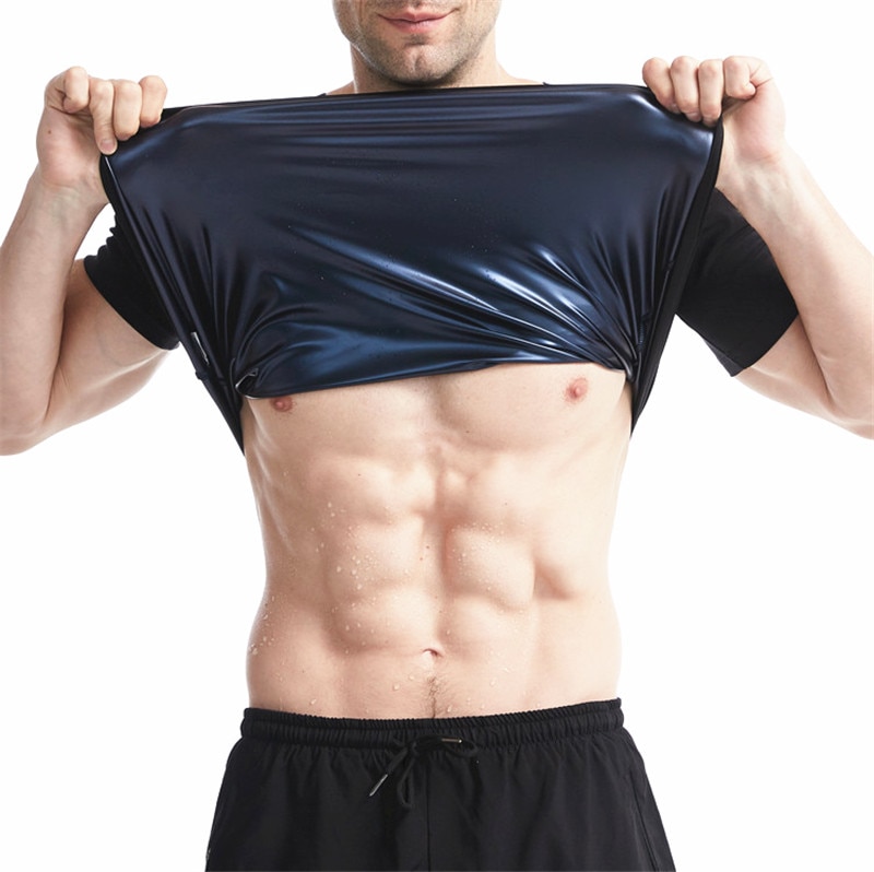 Cheap Men Sauna Suit Waist Trainer Body Shaper Compression Shirts