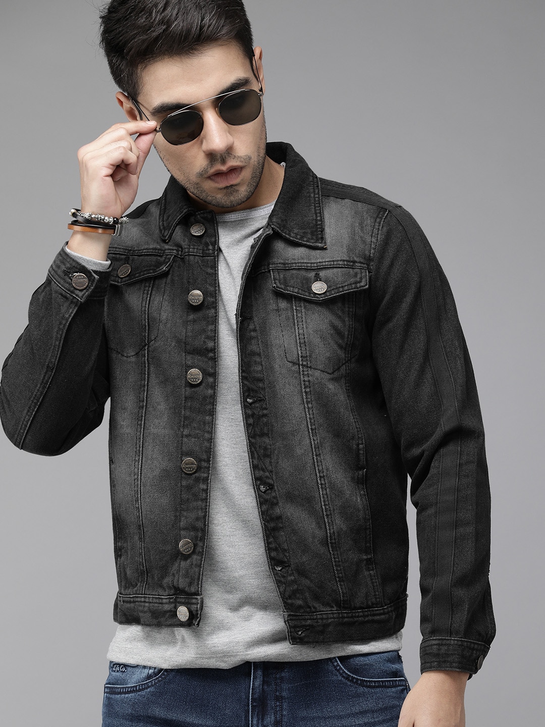 Discover 141+ roadster black denim jacket latest noithatsi.vn