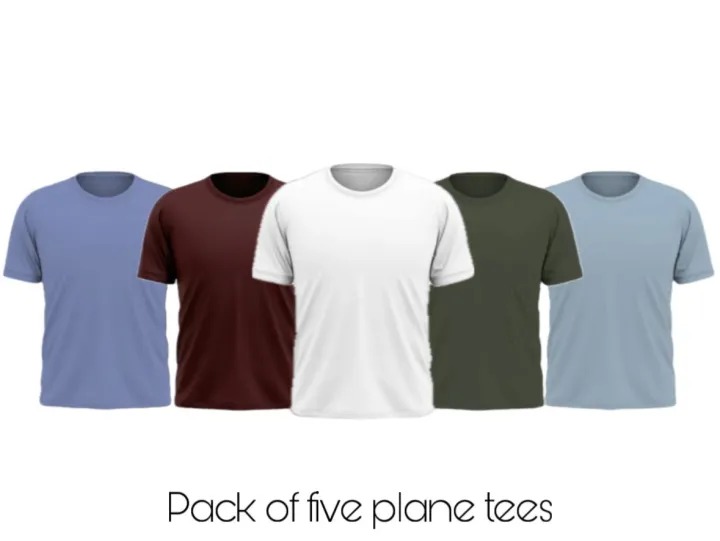 TF Clothing | Pack of 5 Unisex Multicolour Summer Plain Basic Half Sleeve Trendy Casual Wear t shirts for men
