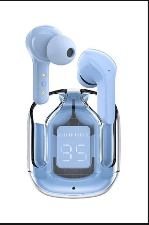 Air 31 TWS Wireless Earbuds – Original Transparent Crystal Design – Bluetooth 5.3 Hi-Fi Sound, Smart Touch Control Gaming Buds with Mic – Latest Edition for All Android & Smartphones