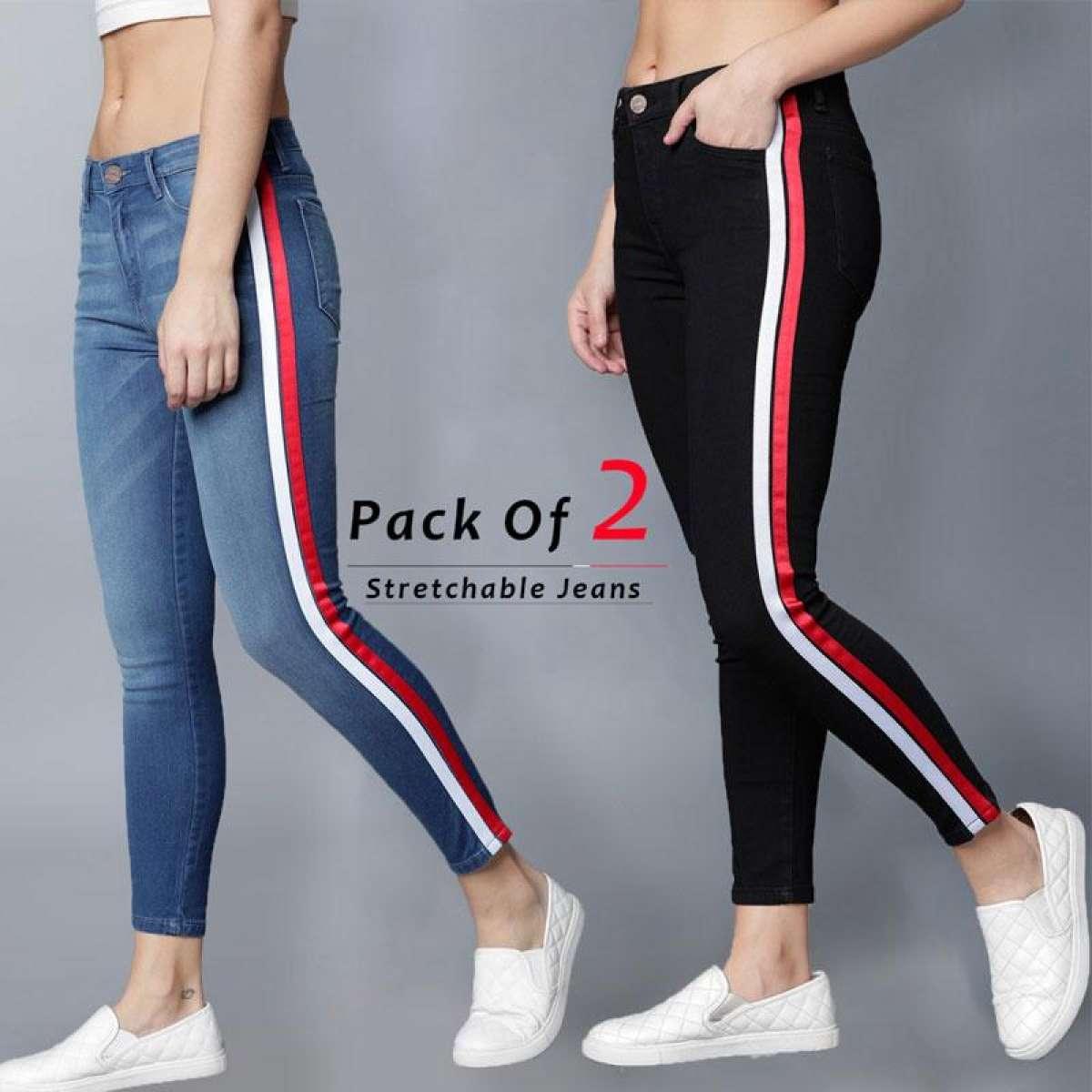 strip jeans for girls