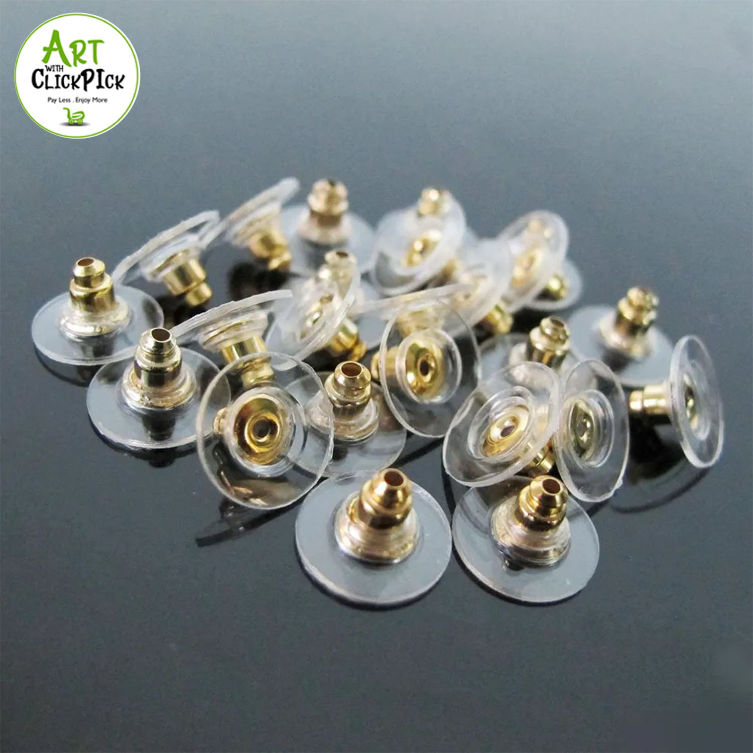 Earring Back Stoppers Gold Silver Earring Post Nut For Jewelry components Silicon Stud