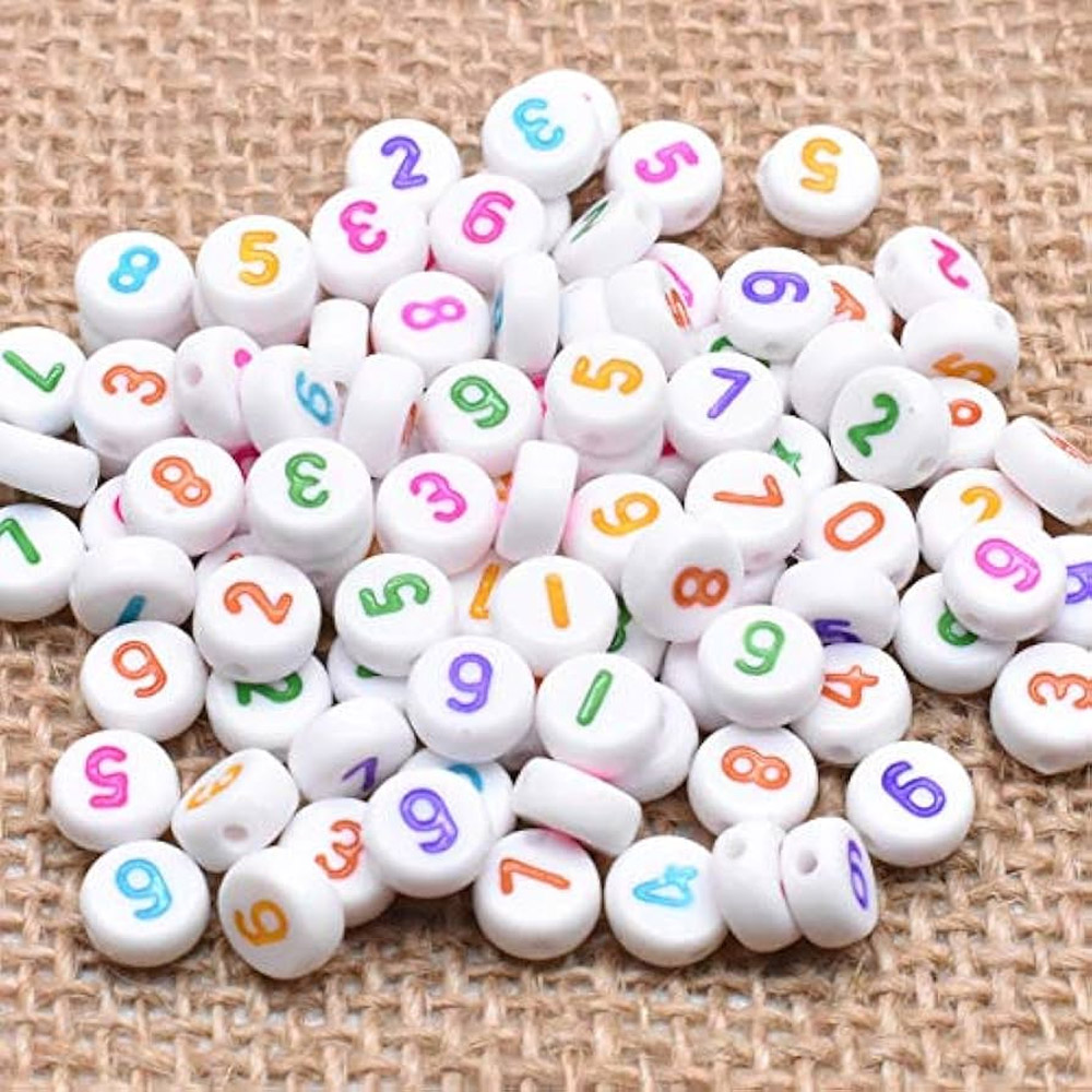 50-100Pcs Random Mixed Letter Acrylic Beads Flat Round Alphabet Charms Beads For Bracelet Necklace Jewelry Making KS