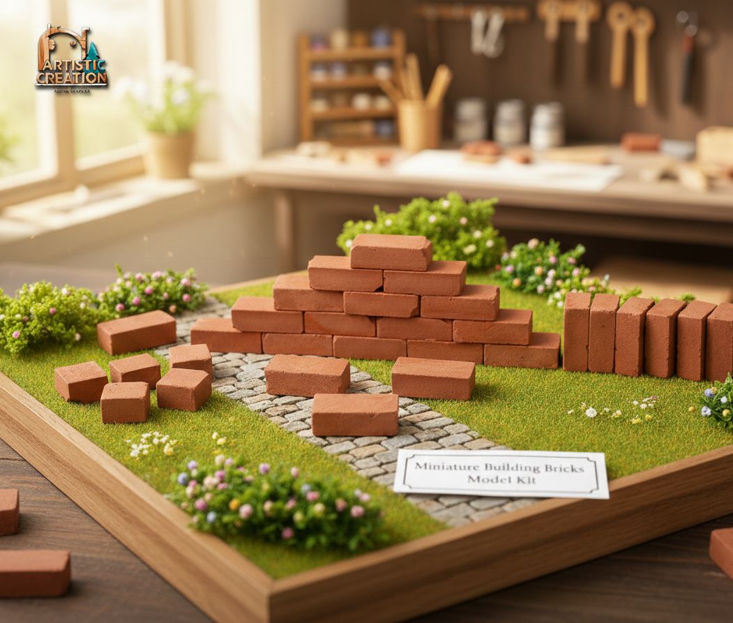 Clay Mini Bricks for Model Building, Dioramas & DIY Décor pack of 100