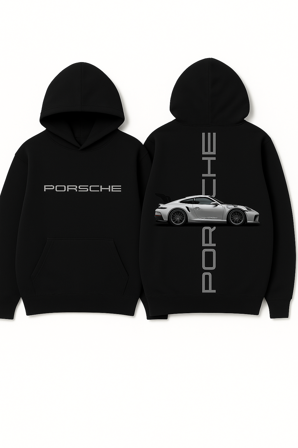 Winter Fashion Streetwear Hoodie for Men & Women | PORSCHE Printed kangroo pullover Sweatshirt By Topfitters 2.0