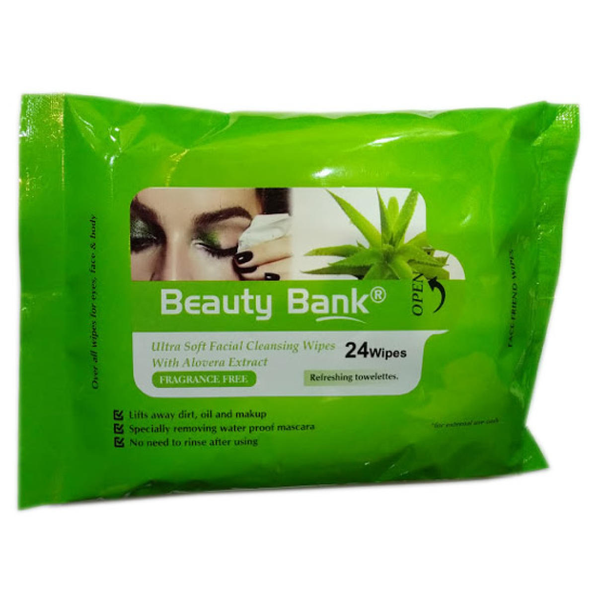 Beauti Bank Ultra Soft Facial Cleansing Wipes Makeup Removing 24 Wipes