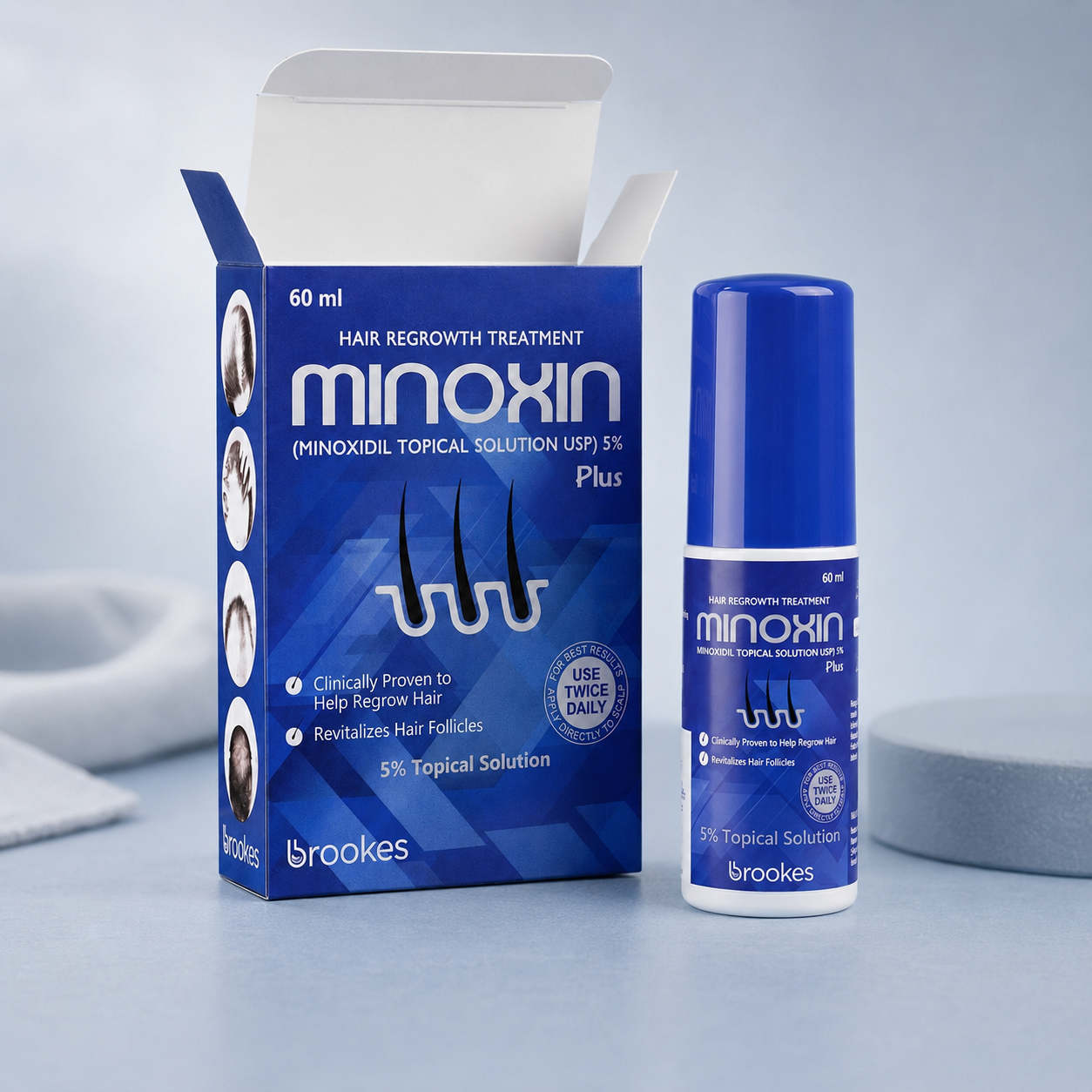 Minoxidil 5% Hair Topical Solution Hairfall Solution Hair Regrowth - Minoxin spray - Minoxidil beard oil