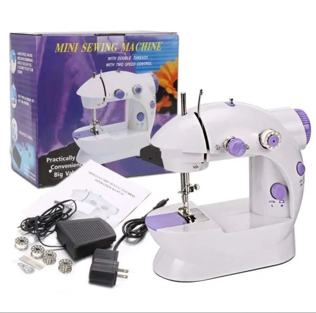 Portable Mini Sewing Machine With Double Thread pedal control mini ...