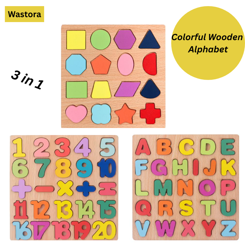 Wooden Alphabet Puzzle,   ABC 123 Wooden Board,   Kids Matching Game Puzzle,   Wooden Learning Toys,   Capital and Small Letters Puzzle  , Numbers and Shapes Puzzle  Geometric Shapes Puzzle for Kids,   Wooden Educational Board