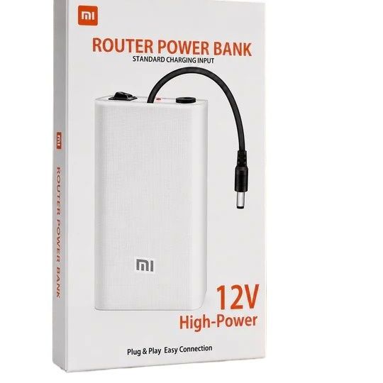 12V High-Power Router Power Bank for WiFi Modem & Router Backup -Compatible with Wi-Fi Routers & ONTs - High Capacity Backup - 20,000 AMH | WiFi Router UPS Power Bank 12Volts