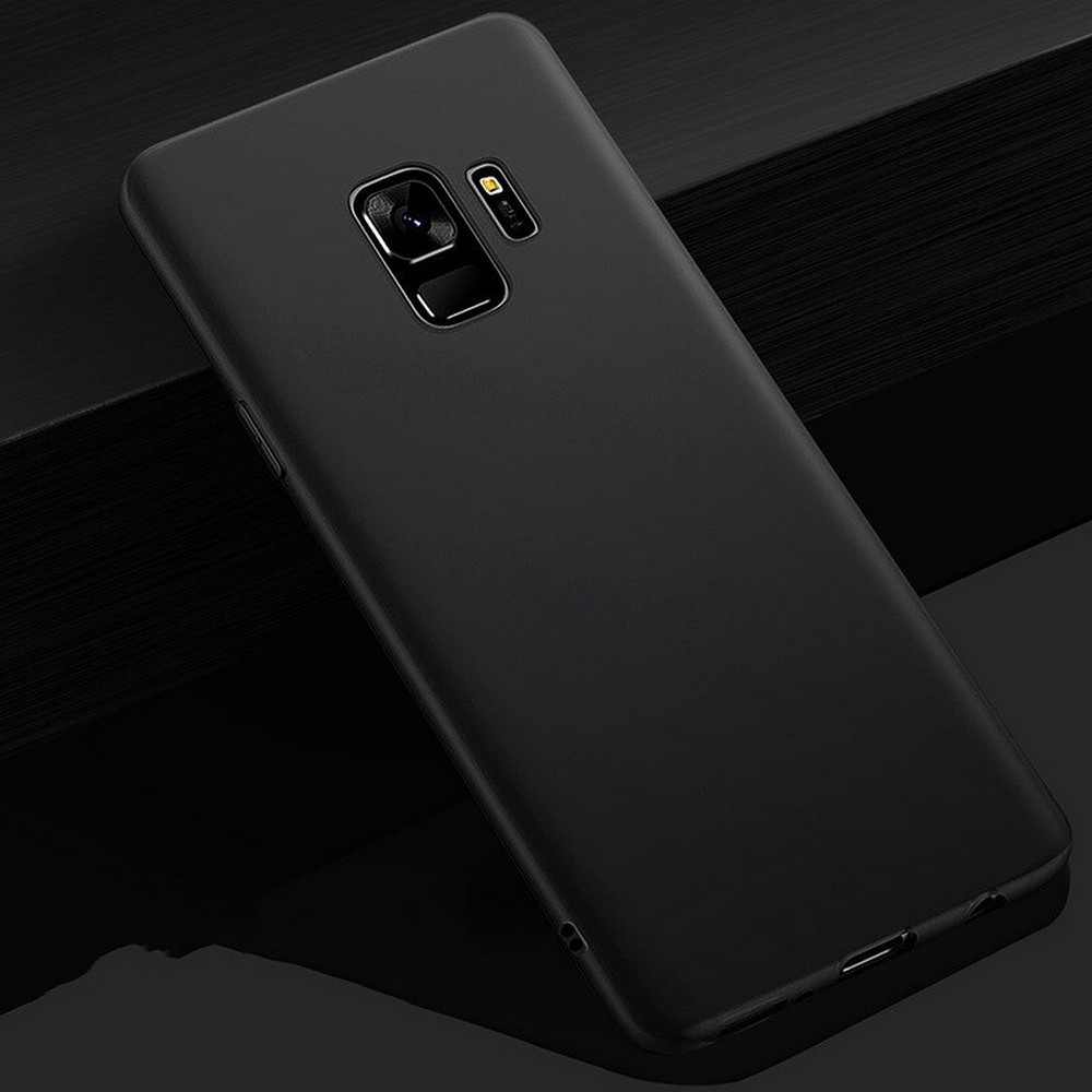 Samsung S9 Matte Black Soft Silicon Back Cover