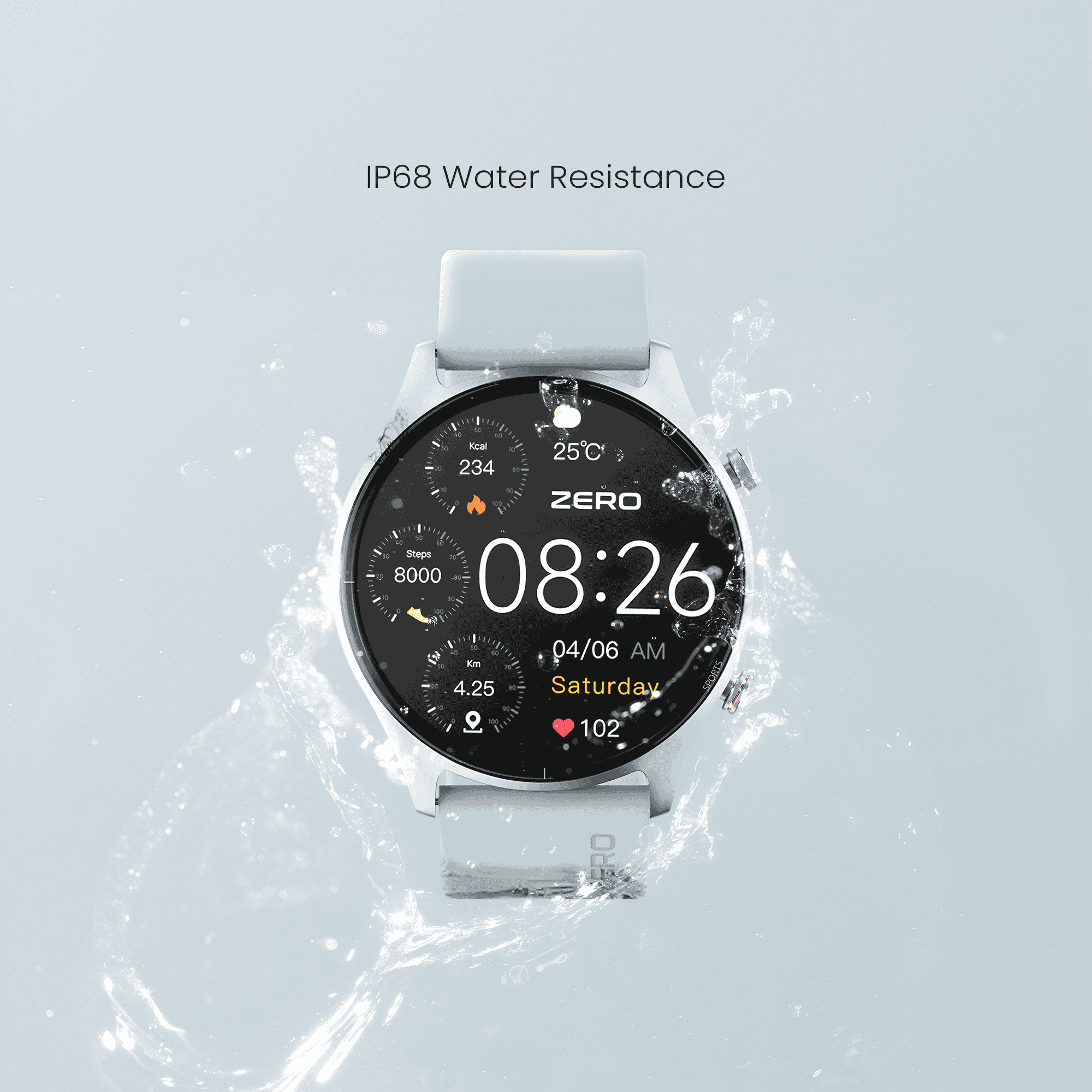 ZeroÂ® ICON Smartwatch 1.32" TFT HD Display | Bluetooth Calling, 100+ Sports Modes, Health Monitoring | IP68 Water Resistance | Customizable Watch Faces | Long Battery Life | Best Price Smartwatch for Men, Women, iOS & Android Users