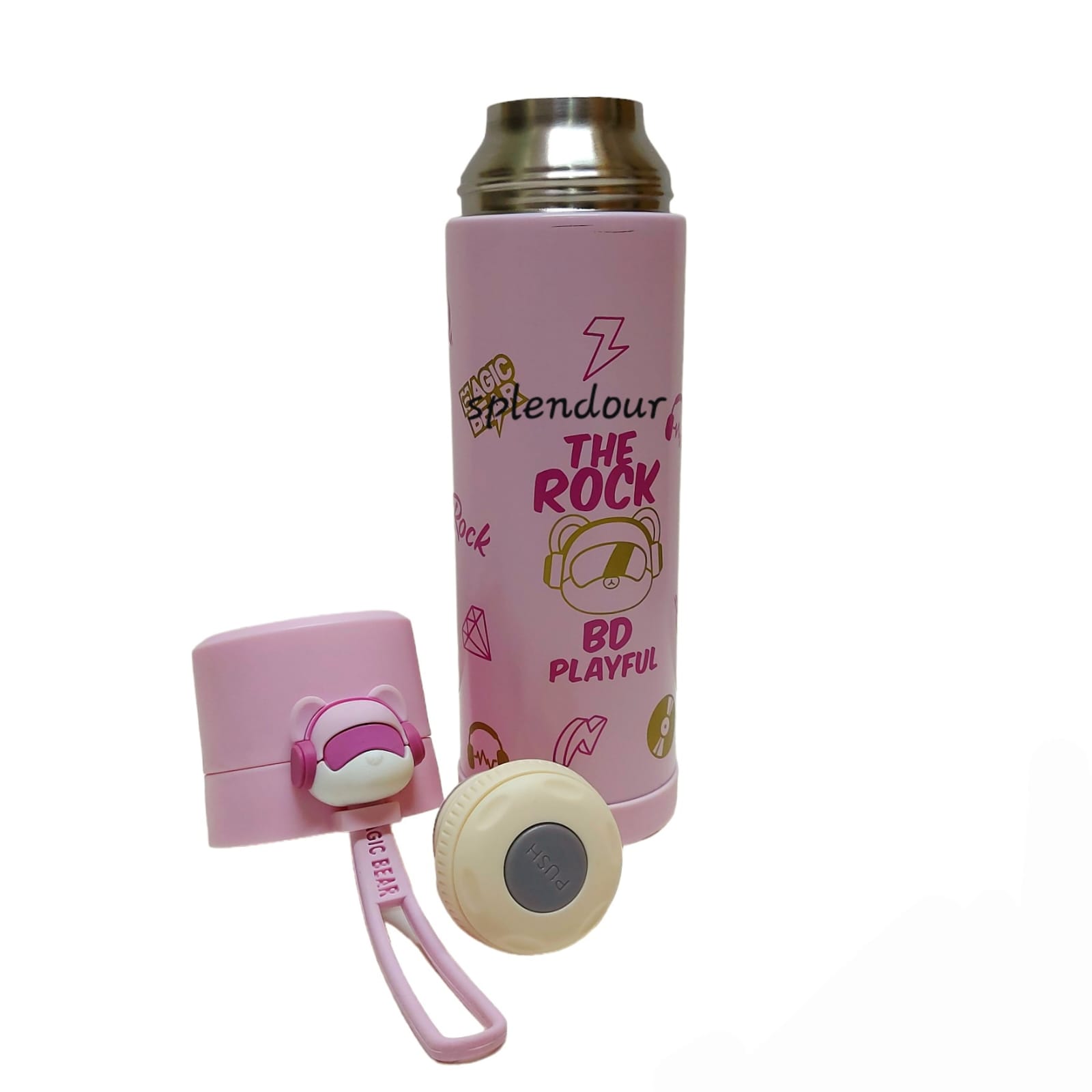 Cute Water Bottle Thermos Stainless Steel Vacuum Flask Travel Sports Beverage Bottle Cup 500Ml