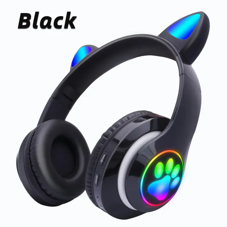 Bluetooth Cat Ears Headset Wireless Headphone Kid Girl Music Phone Earbuds  Gift