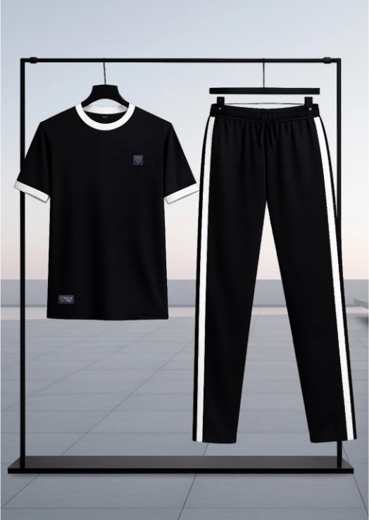 Premium Men's Casual Tracksuit – Summer T-Shirt & Trousers Set