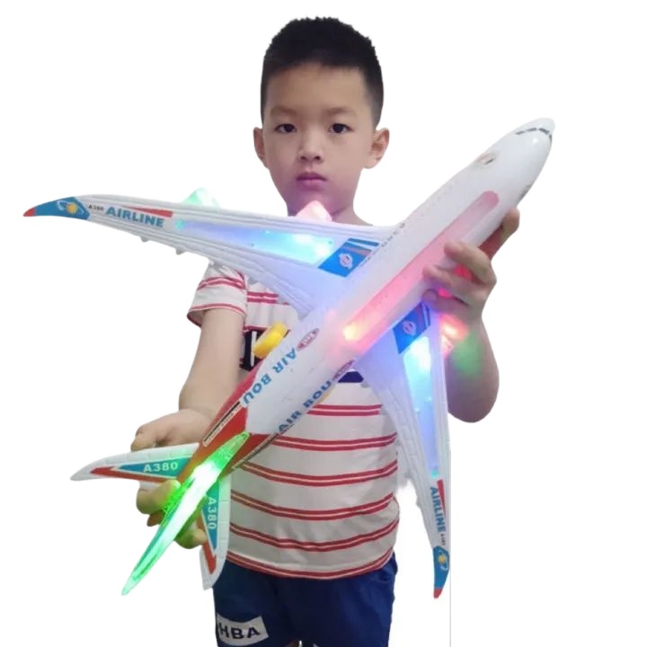 45cm airbus A380 aircraft moving 360° eletric Aeroplane Toys Kids Boy Fancy Electric Airplane Toy With Flashing Light And Sound