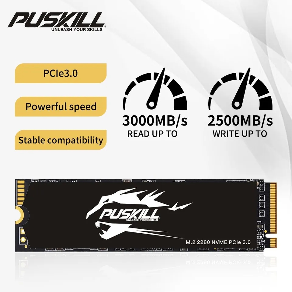 PUSKILL M.2 SSD 1TB 128GB 256GB 512GB PCIe 3.0 NVMe 2280 Internal
