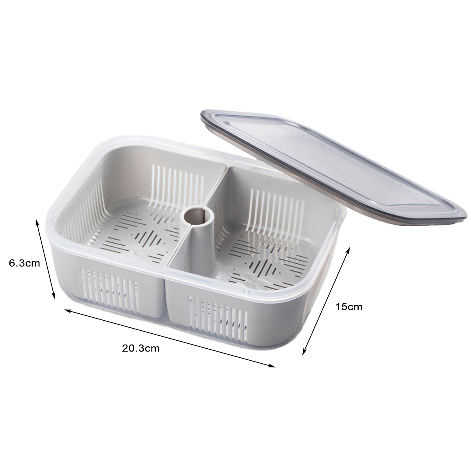 Drain Seal Box Stackable Food Crisper With Lid Multifunctional Refrigerator Organizer Versatile Snack Food Container