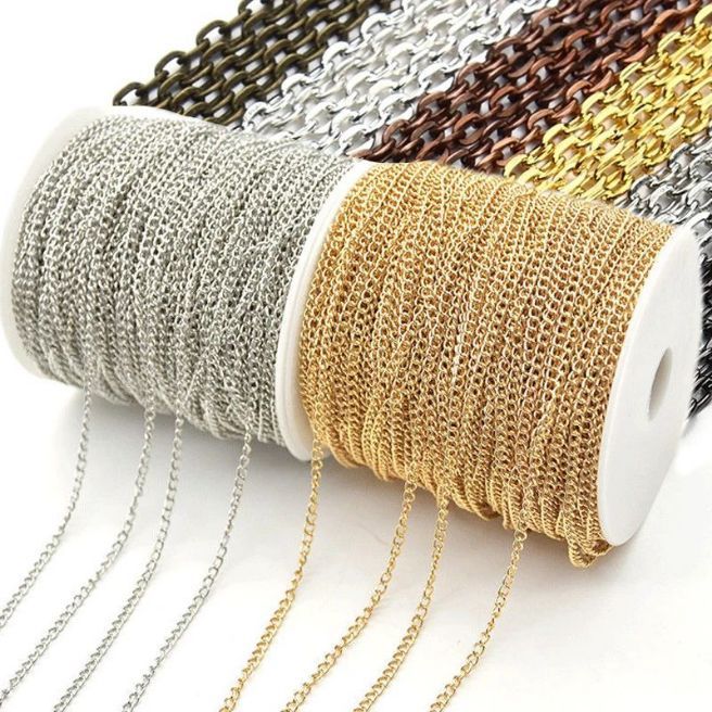 Silver / Golden Chain 2mm | Jewelry Making Accessories | Necklace Pendants Materials