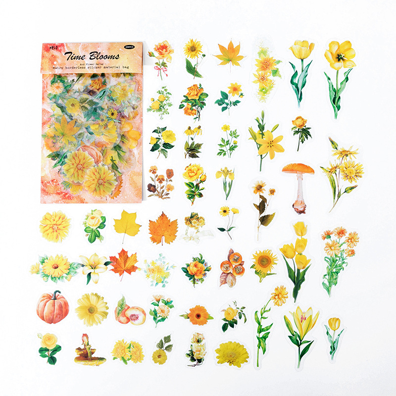 RHS Online 100PCS Vintage Flower Talk Series Stickers Album Diary ...