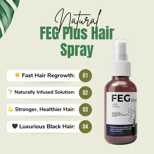 FEG PLUS Hair Growth SERUM and SPRAY 50ml - For Men and Women
