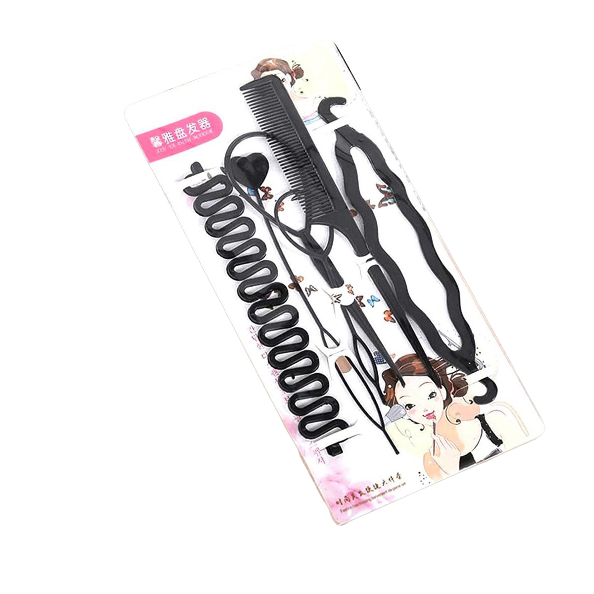 6pcs Magic Hair Styling Tools Set DIY Hair Braiding Braider Accessories Hairpin Twist Bun Barrettes Hair Clips for Women Hairdressing