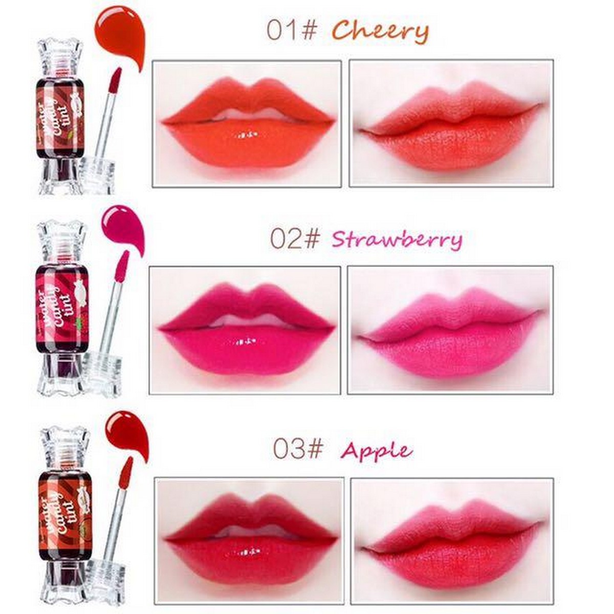 Korean Water Gel Candy Tint for Lips and Cheeks – Lightweight, Non-Drying, Buildable Color