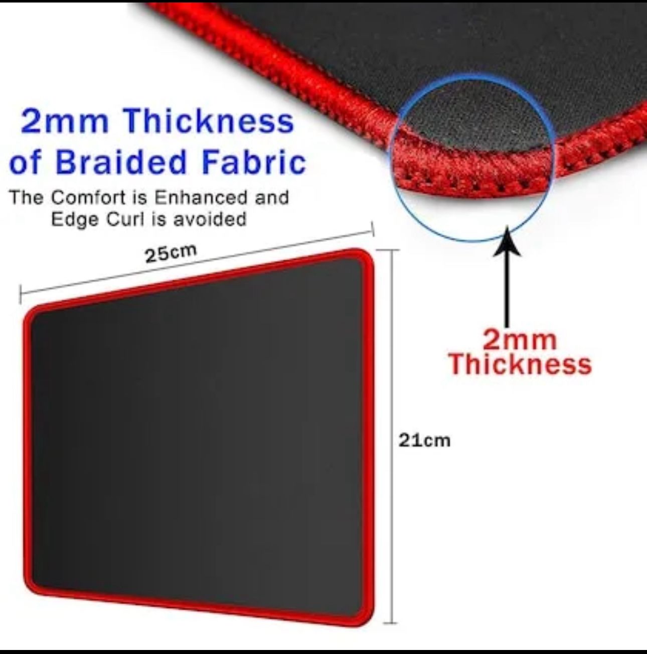 Gaming Mouse Pad 2mm thickness professional gaming mouse pad 10 by 8.5 Inches Mouse Pad Gaming and Normal Use