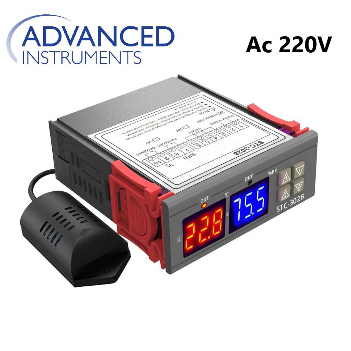 Digital Thermostat STC-3028 Temperature Humidity Controller Thermostat Humidistat Thermometer Hygrometer Control Switch STC 3028 STC3028 220v
