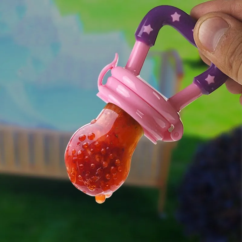 Baby Fruit Pacifier Food Feeder - BPA-Free Silicone Baby Feeder & Fresh Food Feeder, Teething Toy for Infants, Safe Fruit Feeder with Easy Grasp Handle for Choking Prevention - Essential Newborn Accessories
