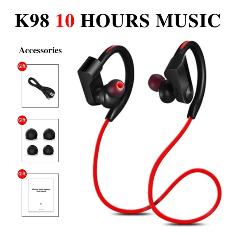 K98 Waterproof Bluetooth-compatible Earphone Bass Wireless