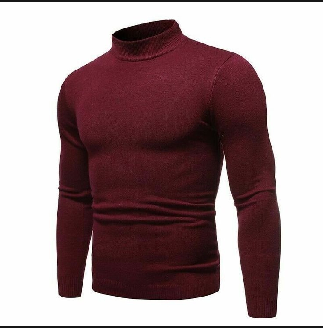 Men's Slim Fit Turtleneck - Winter-Ready Long Sleeve High Neck Shirt for Boys