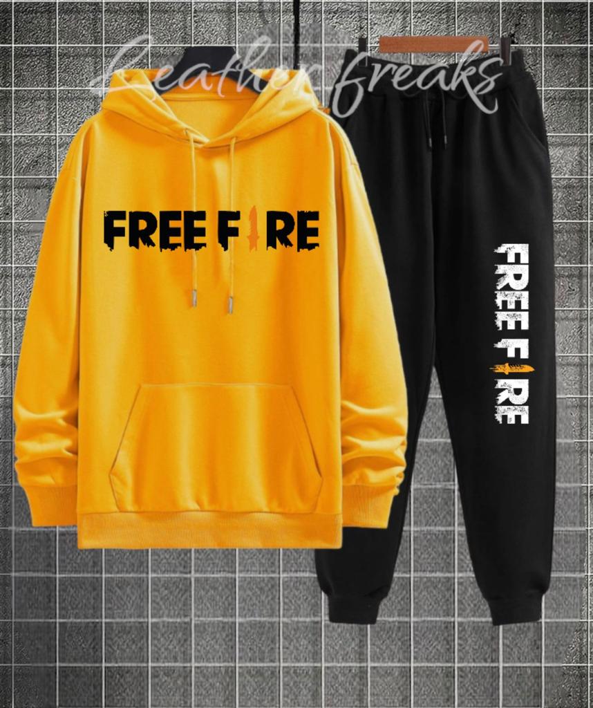 Freefire Printed Fleece Full Sleeves Pull Over Hoodie Trouser