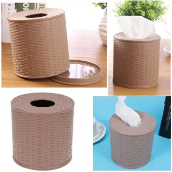 round tissue box