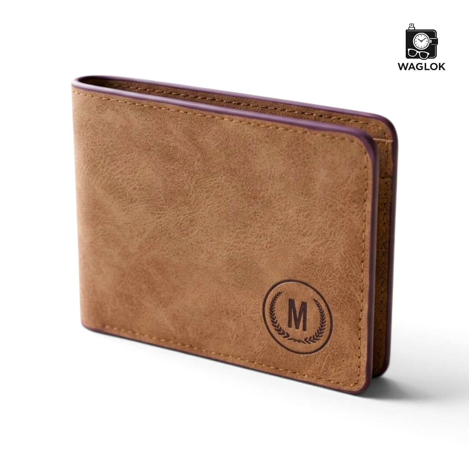 M-Design Soft Leather Bifold Wallet for Men – Compact Card Holder with ID Window & Dual Cash Compartments